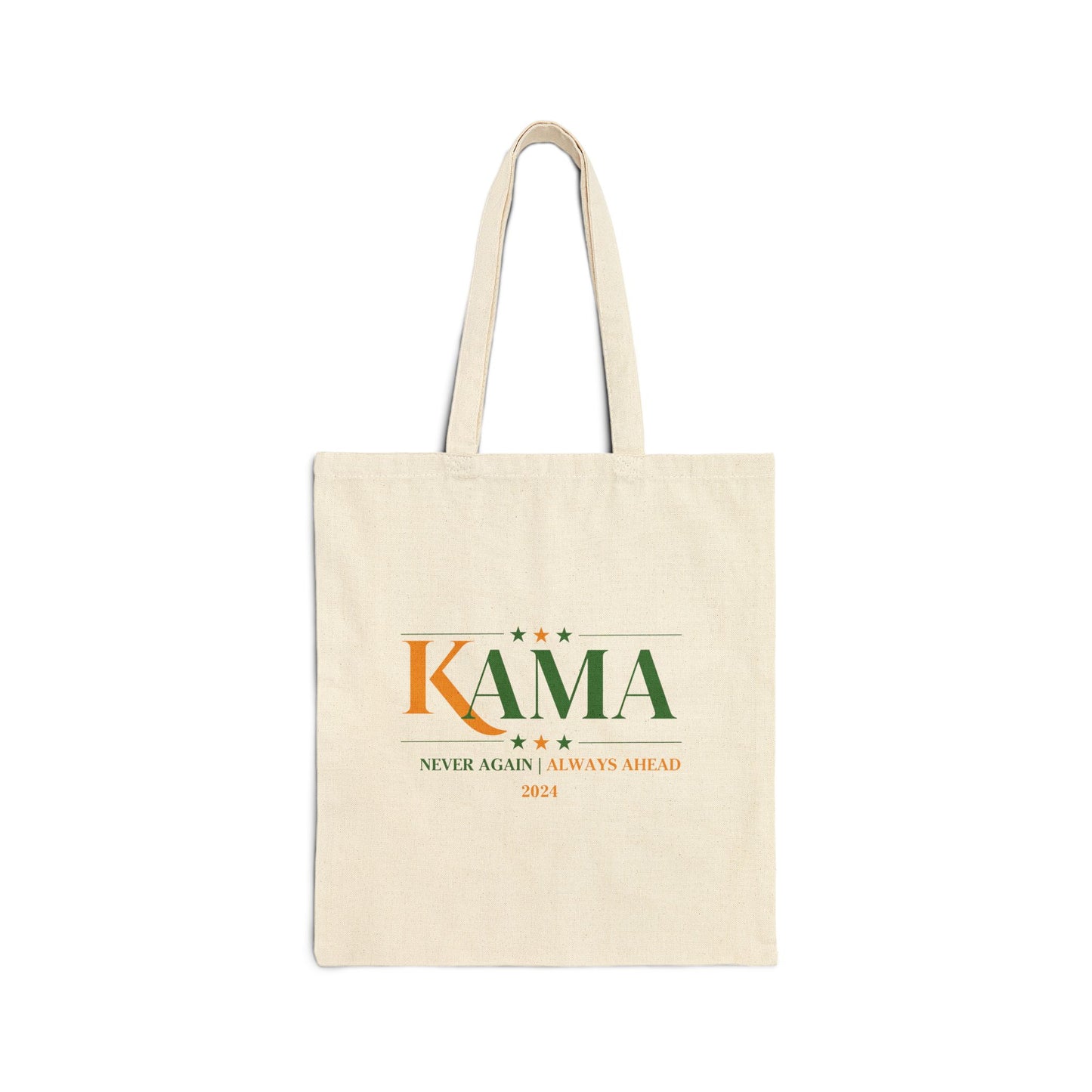KAMA KEEP AMERICA MOVING AHEAD™ NEVER AGAIN | ALWAYS AHEAD CANVAS TOTE BAG