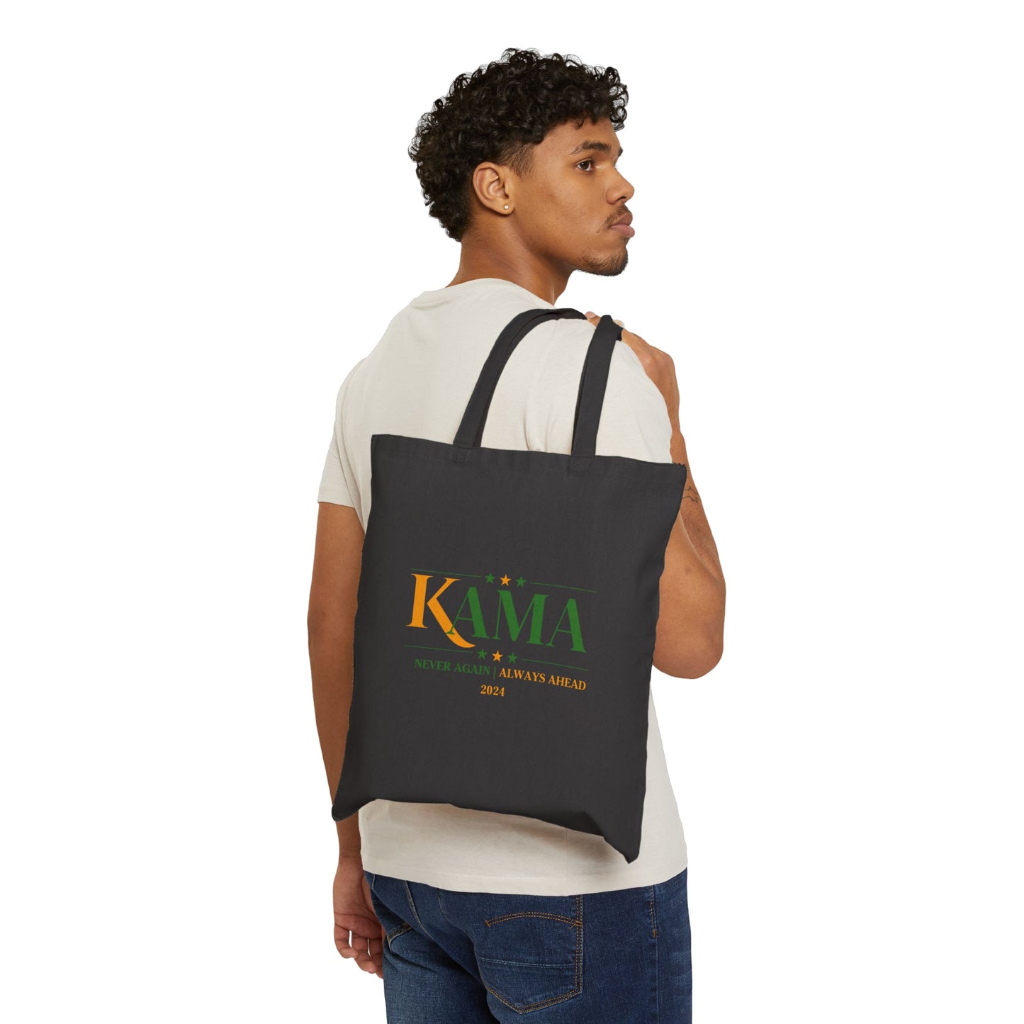 KAMA KEEP AMERICA MOVING AHEAD™ NEVER AGAIN | ALWAYS AHEAD CANVAS TOTE BAG