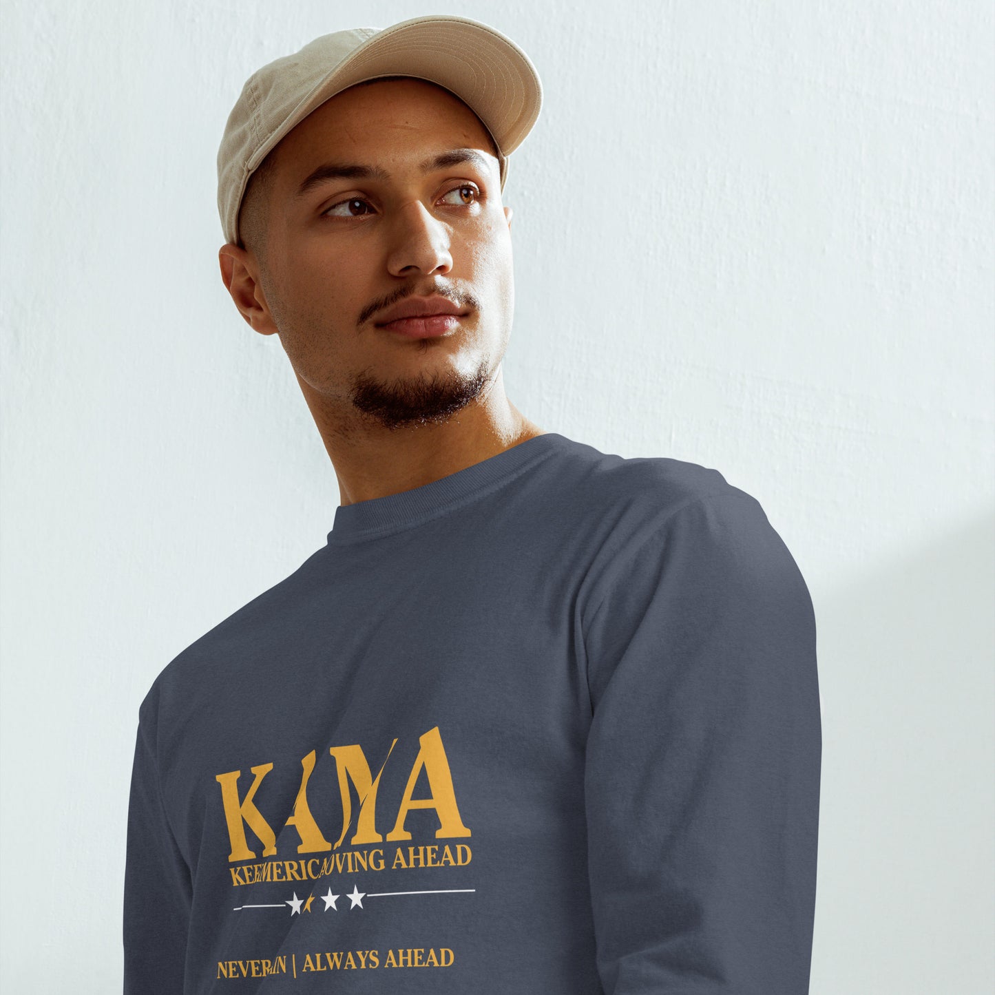 KAMA KEEP AMERICA MOVING AHEAD™ LONG SLEEVE SHIRT - BLUE