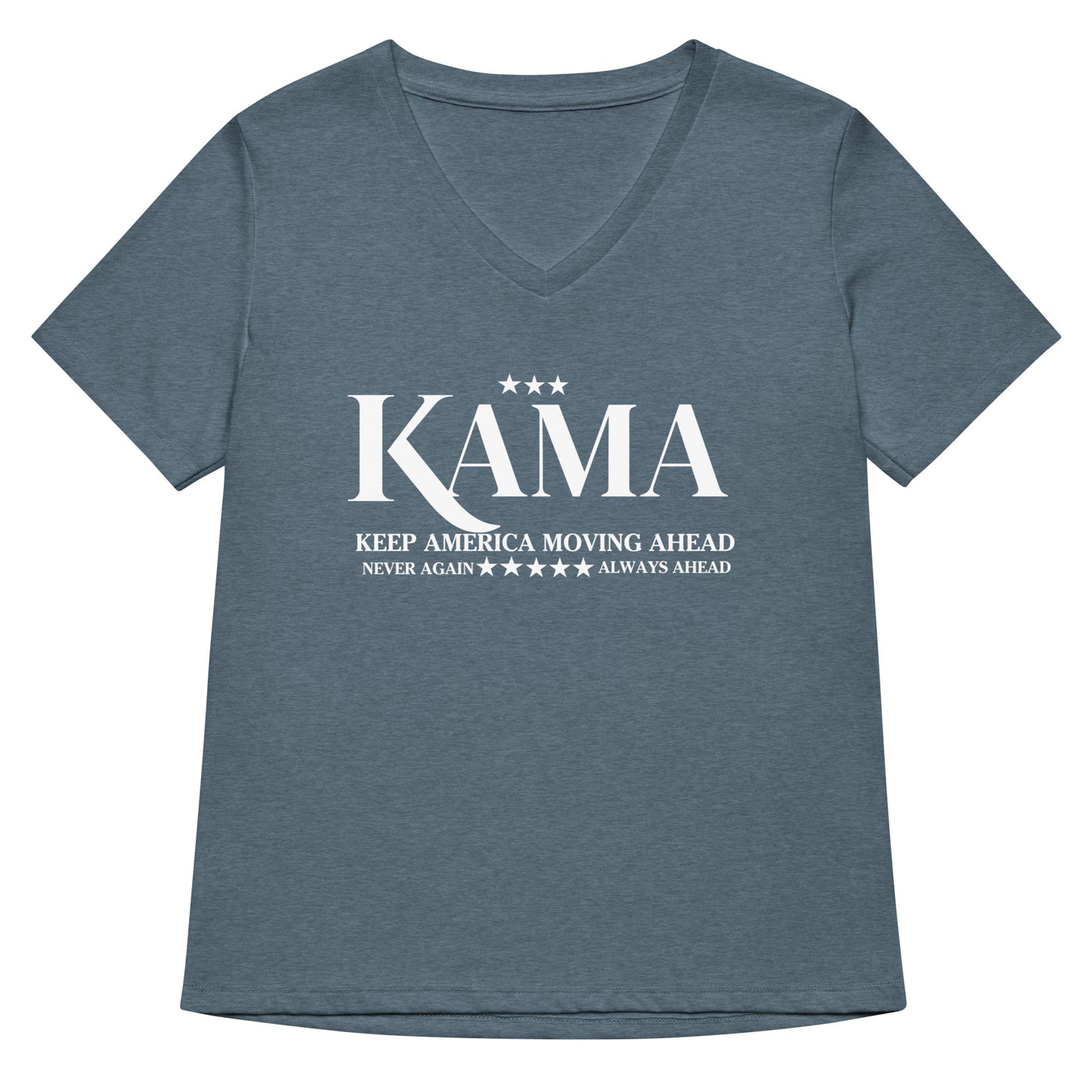 KAMA KEEP AMERICA MOVING AHEAD™ RELEXED V-NECK SHIRT