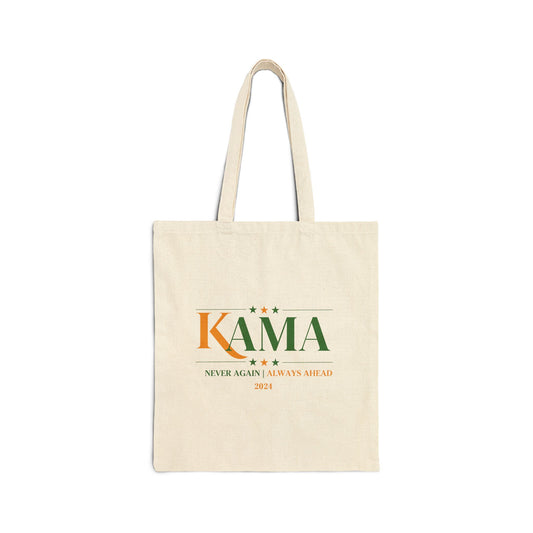 KAMA KEEP AMERICA MOVING AHEAD™ NEVER AGAIN | ALWAYS AHEAD CANVAS TOTE BAG