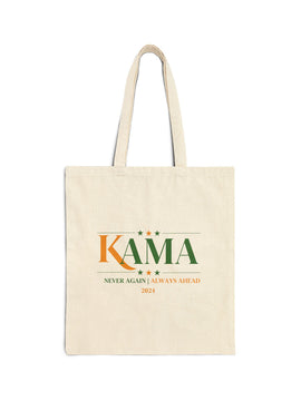 KAMA KEEP AMERICA MOVING AHEAD™ NEVER AGAIN | ALWAYS AHEAD CANVAS TOTE BAG