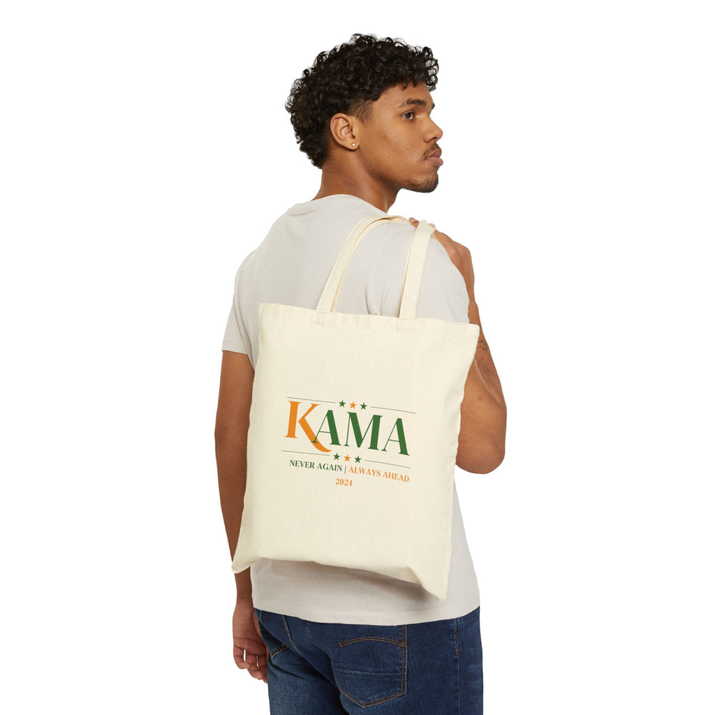 KAMA KEEP AMERICA MOVING AHEAD™ NEVER AGAIN | ALWAYS AHEAD CANVAS TOTE BAG