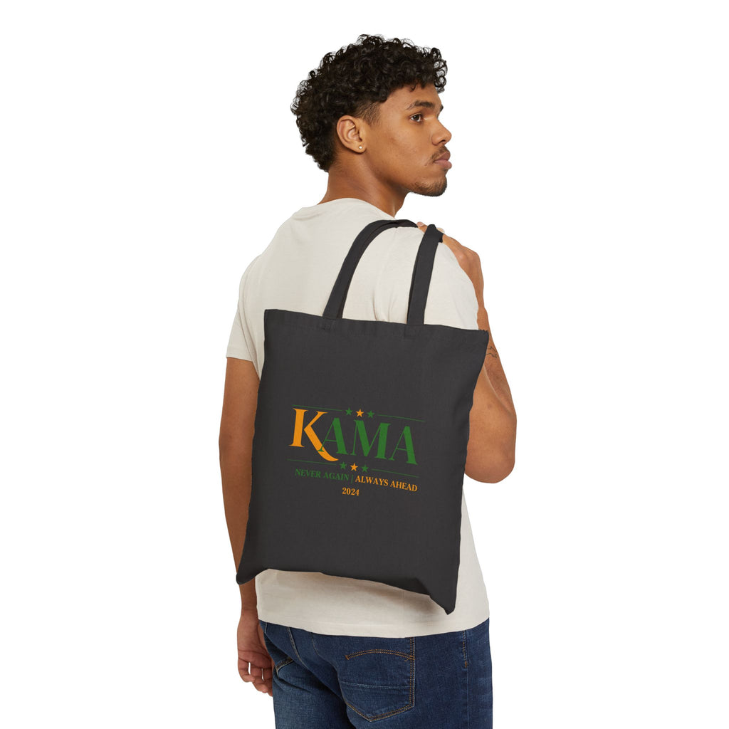 KAMA KEEP AMERICA MOVING AHEAD™ NEVER AGAIN | ALWAYS AHEAD CANVAS TOTE BAG