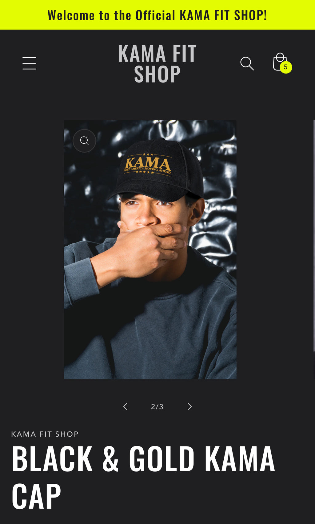 KAMA KEEP AMERICA MOVING AHEAD™ BLACK & GOLD BUNDLE
