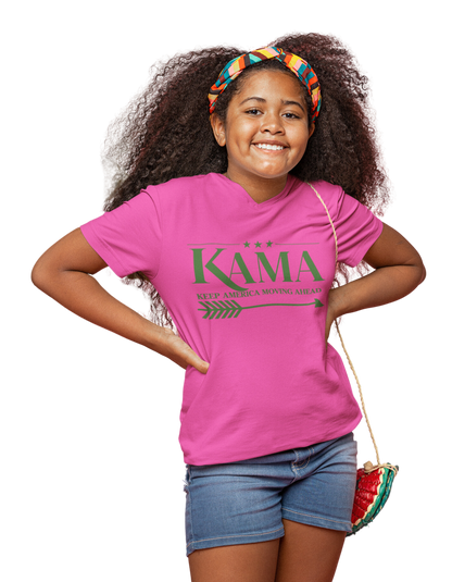 KAMA KEEP AMERICA MOVING AHEAD™ PINK & GREEN YOUTH SHIRT