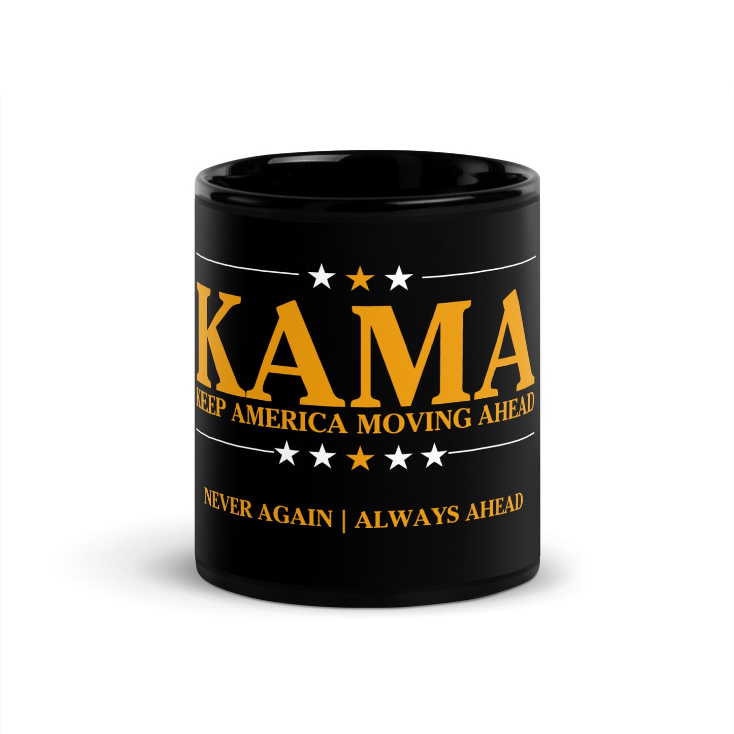 KAMA KEEP AMERICA MOVING AHEAD™ BLACK & GOLD MUG