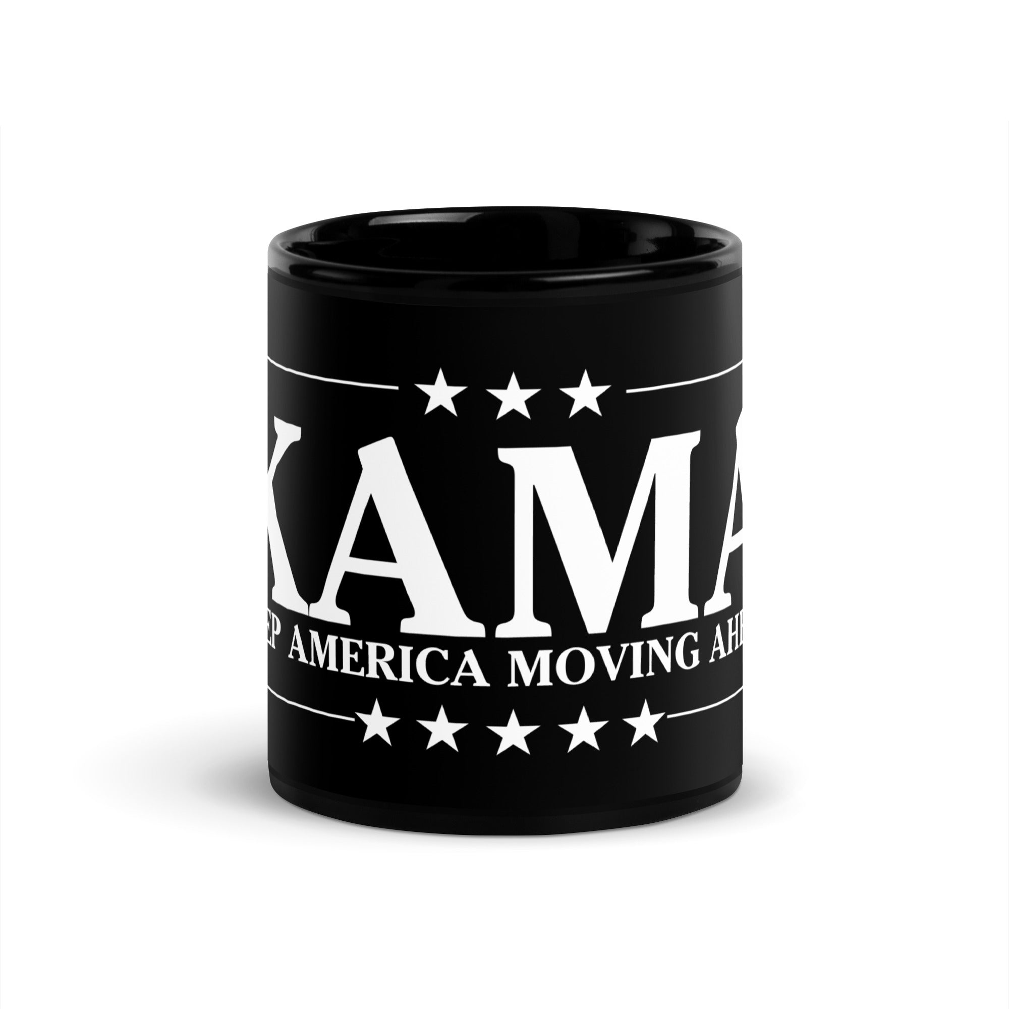 KAMA KEEP AMERICA MOVING AHEAD™ BLACK & WHITE MUG