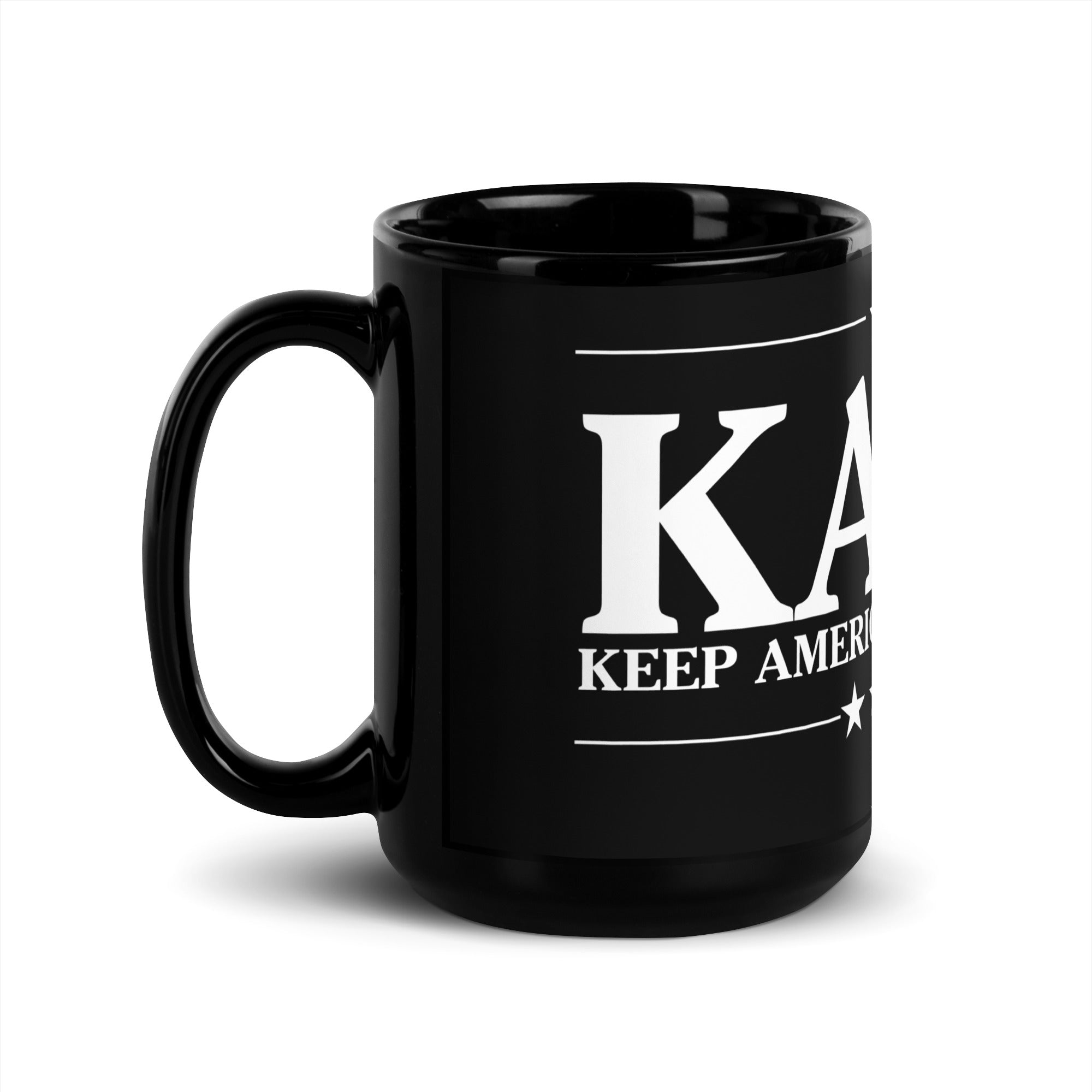 KAMA KEEP AMERICA MOVING AHEAD™ BLACK & WHITE MUG