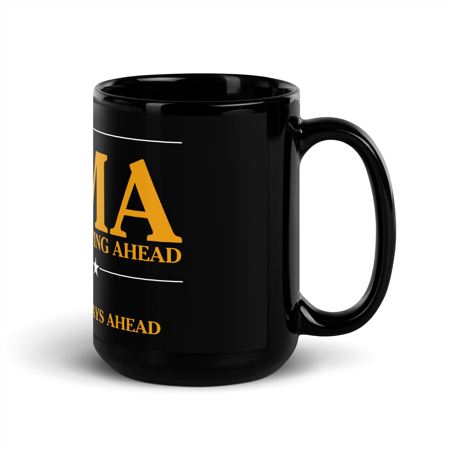 KAMA KEEP AMERICA MOVING AHEAD™ BLACK & GOLD MUG