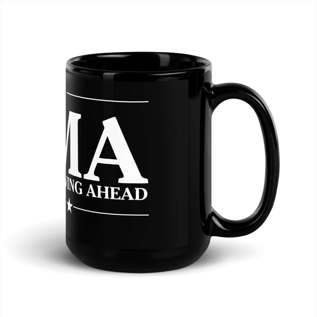KAMA KEEP AMERICA MOVING AHEAD™ BLACK & WHITE MUG