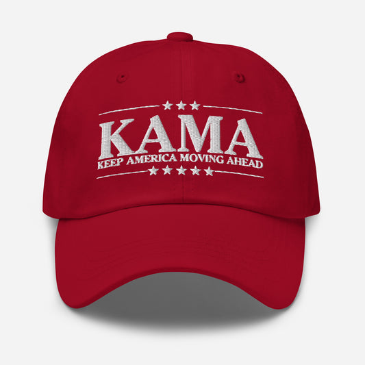 KAMA KEEP AMERICA MOVING AHEAD™ RED & WHITE CAP