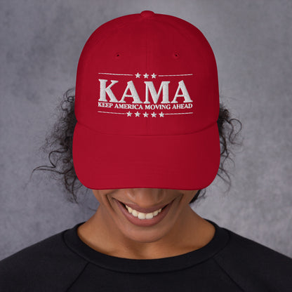 KAMA KEEP AMERICA MOVING AHEAD™ RED & WHITE CAP