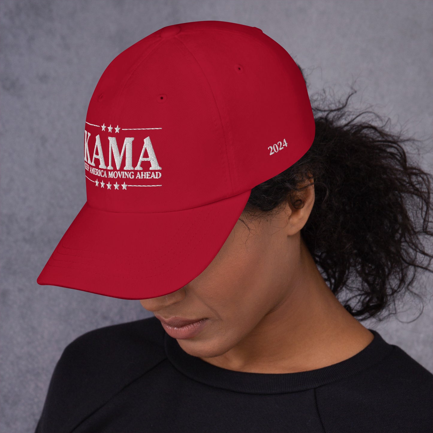 KAMA KEEP AMERICA MOVING AHEAD™ RED & WHITE CAP