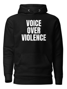 Voice Over Violence Hoodie – White Print