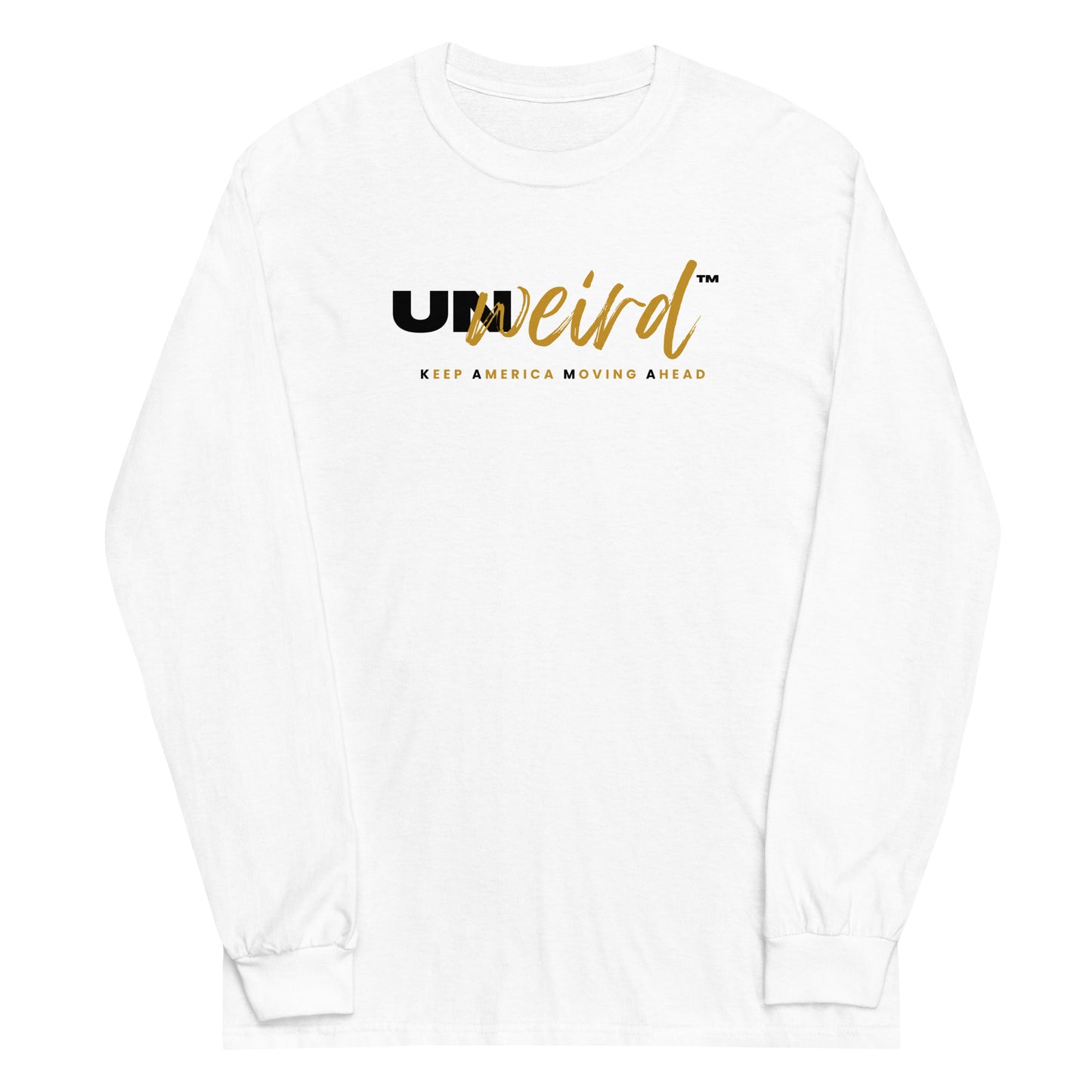 KAMA KEEP AMERICA MOVING AHEAD™ BLACK & GOLD UNWEIRD™ COLLECTION LONG SLEEVE  SHIRT