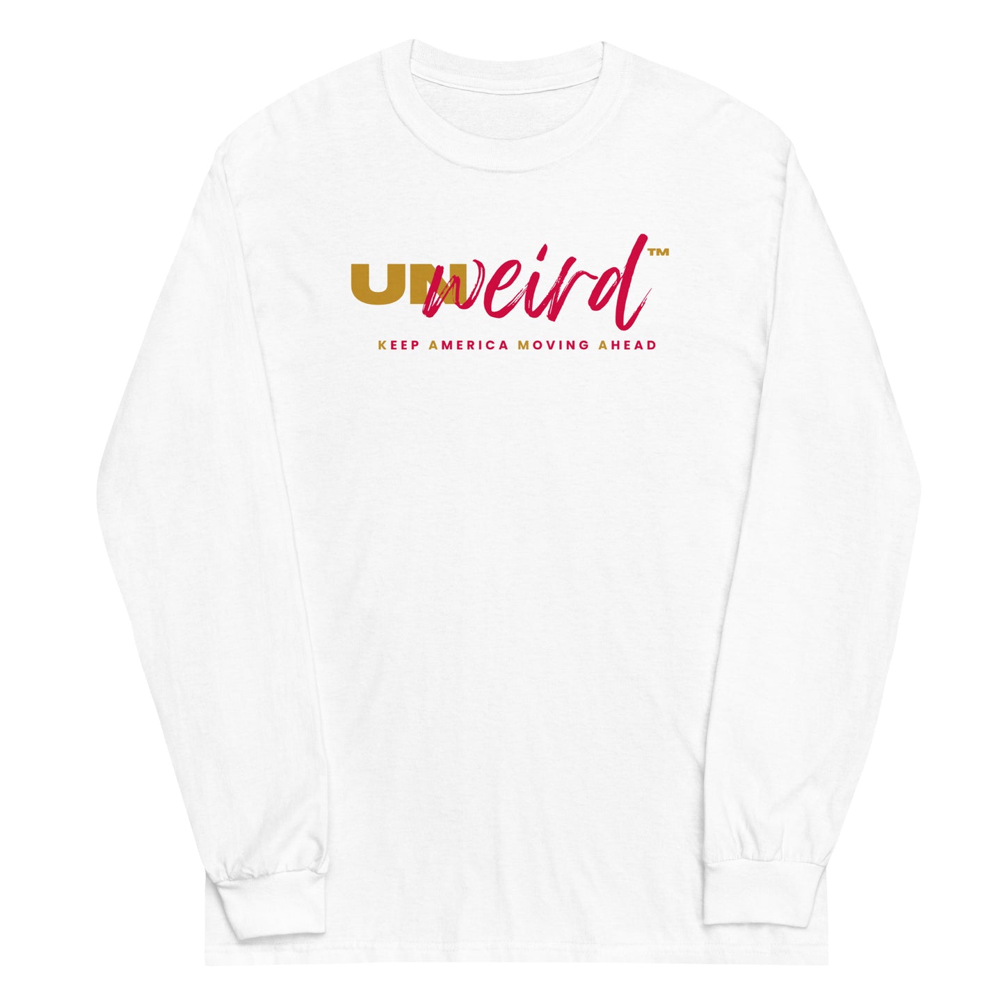 KAMA KEEP AMERICA MOVING AHEAD™ RED & GOLD UNWEIRD™ COLLECTION LONG SLEEVE SHIRT