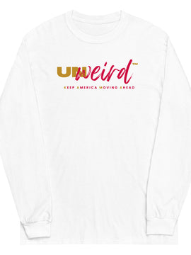 KAMA KEEP AMERICA MOVING AHEAD™ RED & GOLD UNWEIRD™ COLLECTION LONG SLEEVE SHIRT