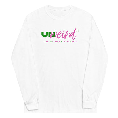 KAMA KEEP AMERICA MOVING AHEAD™ PINK & GREEN UNWEIRD™ COLLECTION LONG SLEEVE SHIRT