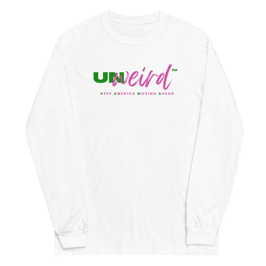 KAMA KEEP AMERICA MOVING AHEAD™ PINK & GREEN UNWEIRD™ COLLECTION LONG SLEEVE SHIRT