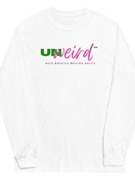 KAMA KEEP AMERICA MOVING AHEAD™ PINK & GREEN UNWEIRD™ COLLECTION LONG SLEEVE SHIRT