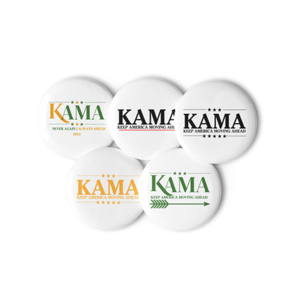 KAMA KEEP AMERICA MOVING AHEAD™ PIN BUTTONS (SET OF 5)