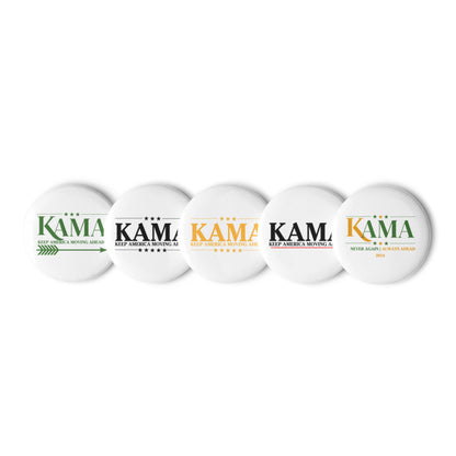 KAMA KEEP AMERICA MOVING AHEAD™ PIN BUTTONS (SET OF 5)