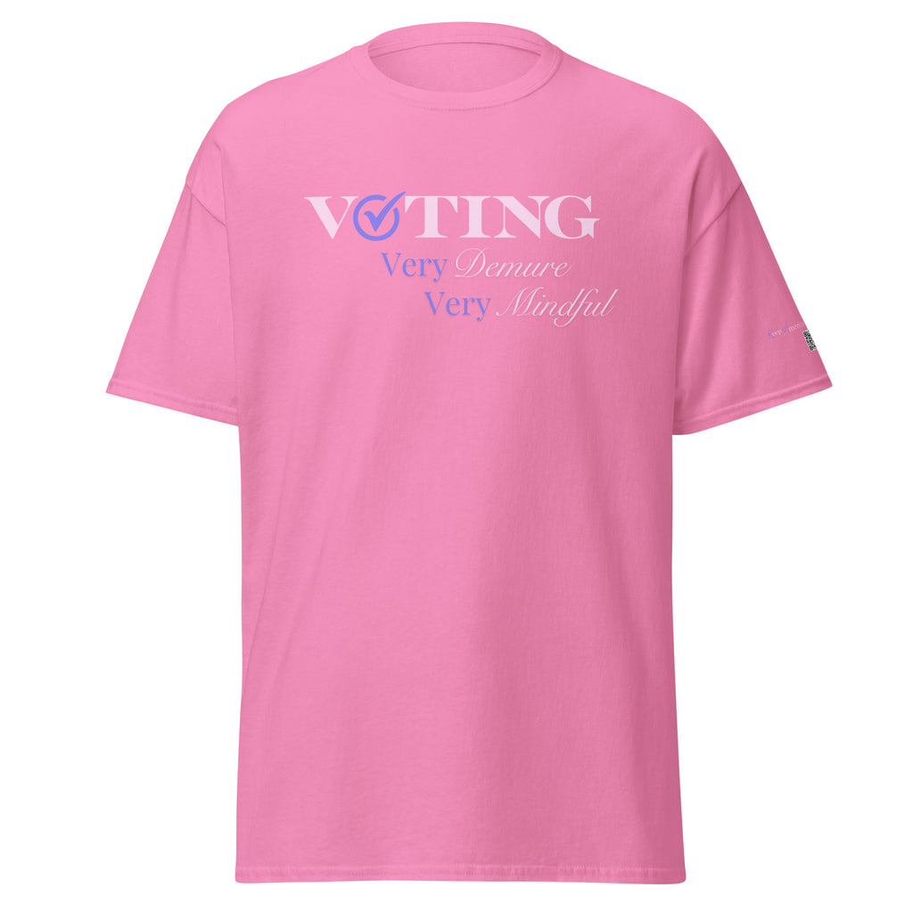 KAMA KEEP AMERICA MOVING AHEAD™ PINK & PURPLE VOTING IS DEMURE SHIRT