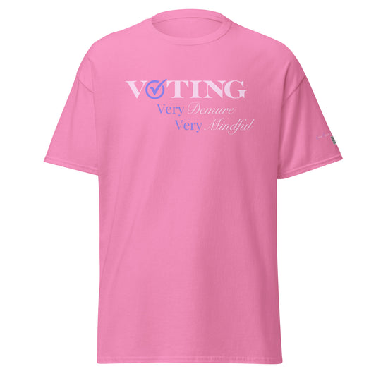 KAMA KEEP AMERICA MOVING AHEAD™ PINK & PURPLE VOTING IS DEMURE SHIRT