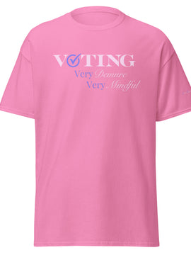 KAMA KEEP AMERICA MOVING AHEAD™ PINK & PURPLE VOTING IS DEMURE SHIRT
