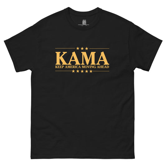 KAMA KEEP AMERICA MOVING AHEAD™ BLACK & GOLD SHIRT