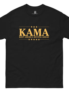 KAMA KEEP AMERICA MOVING AHEAD™ BLACK & GOLD SHIRT