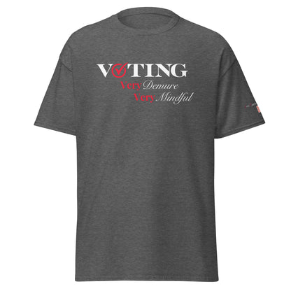 KAMA KEEP AMERICA MOVING AHEAD™ RED & WHITE VOTING IS DEMURE SHIRT