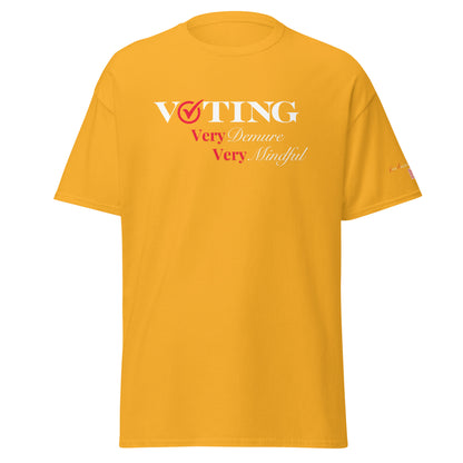 KAMA KEEP AMERICA MOVING AHEAD™ RED & WHITE VOTING IS DEMURE SHIRT