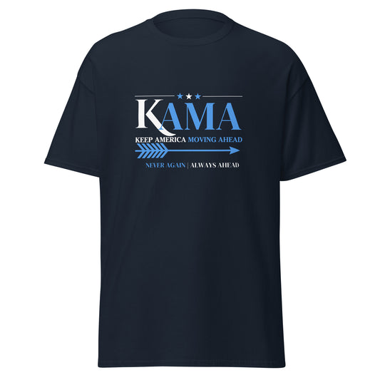 KAMA KEEP AMERICA MOVING AHEAD™ NAVY NEVER AGAIN | ALWAYS AHEAD SHIRT