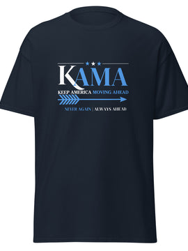 KAMA KEEP AMERICA MOVING AHEAD™ NAVY NEVER AGAIN | ALWAYS AHEAD SHIRT