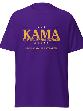 KAMA KEEP AMERICA MOVING AHEAD™ PURPLE & GOLD SHIRT
