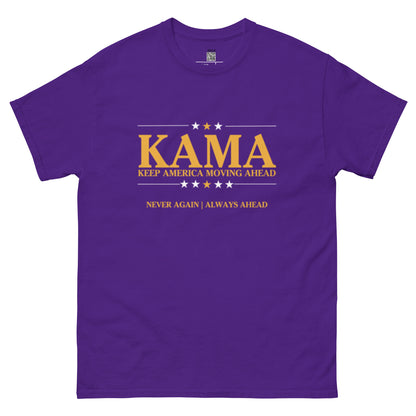 KAMA KEEP AMERICA MOVING AHEAD™ PURPLE & GOLD SHIRT