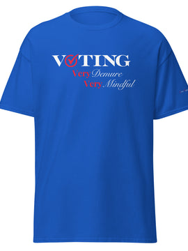 KAMA KEEP AMERICA MOVING AHEAD™ RED & WHITE VOTING IS DEMURE SHIRT