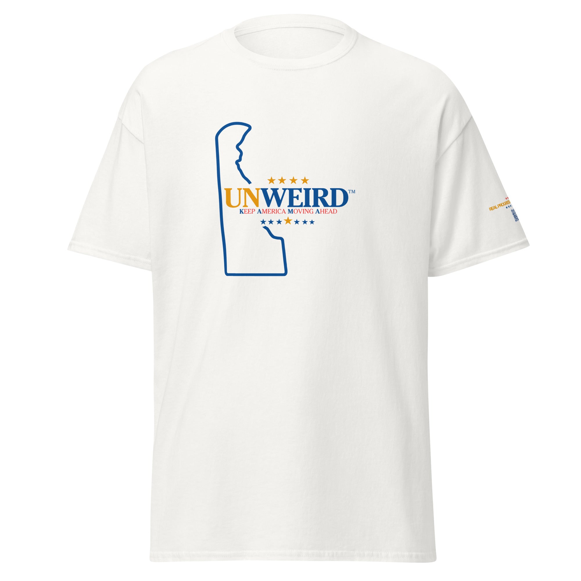 KAMA KEEP AMERICA MOVING AHEAD™ DELAWARE UNWEIRD™ COLLECTION SHIRT - WHITE