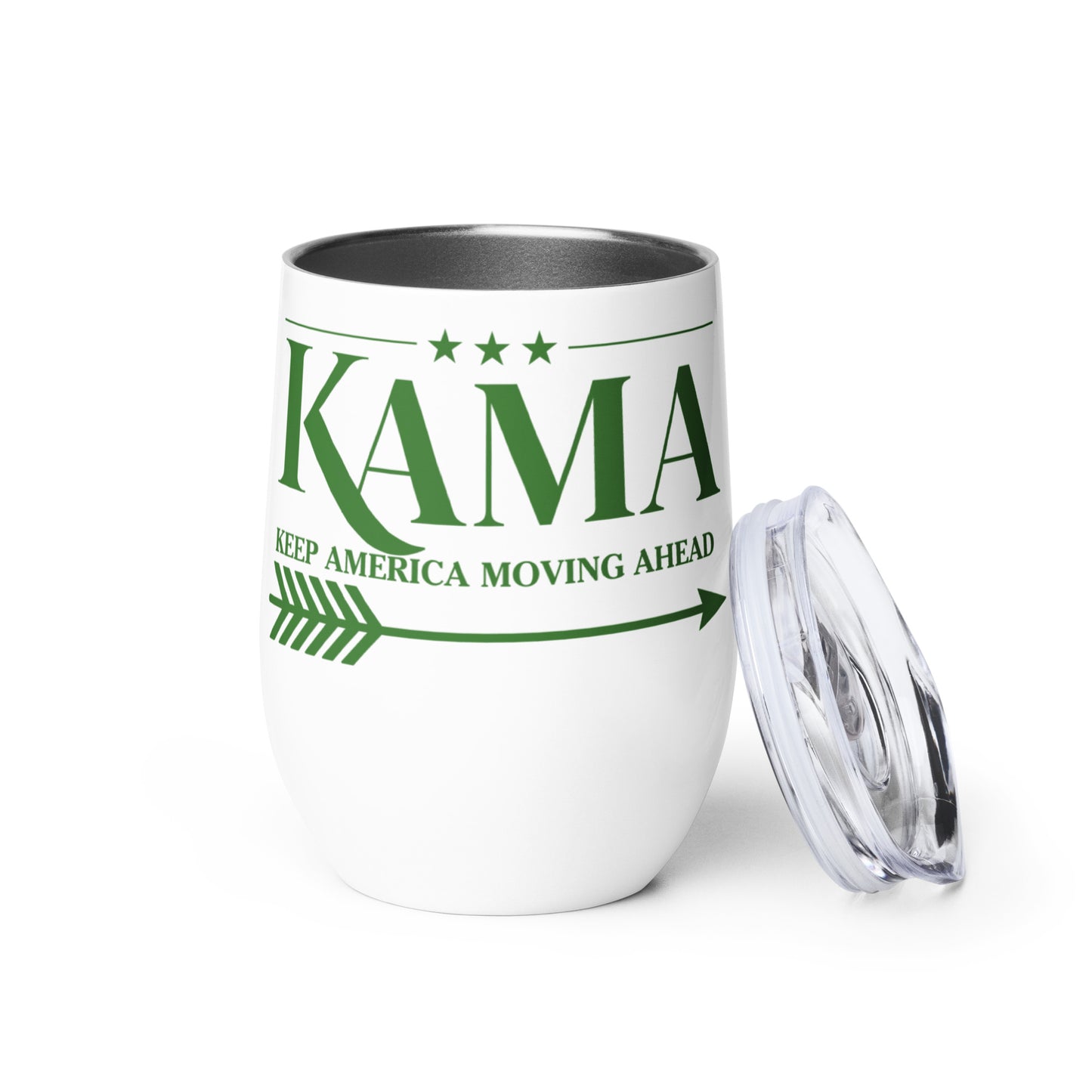 KAMA KEEP AMERICA MOVING AHEAD™ GREEN KAMA WINE TUMBLER