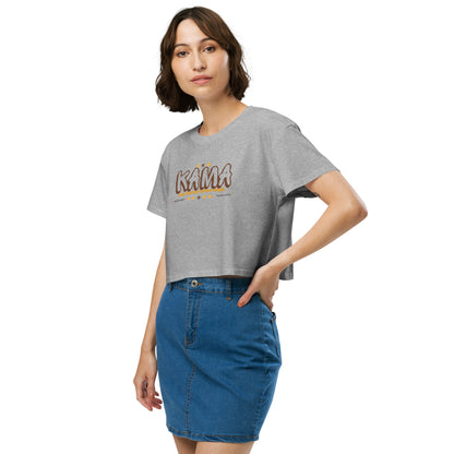 KAMA KEEP AMERICA MOVING AHEAD™ GRAFFITI CROP TOP