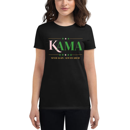 KAMA KEEP AMERICA MOVING AHEAD™ PINK & GREEN NEVER AGAIN | ALWAYS AHEAD SHIRT