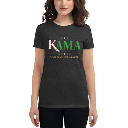 KAMA KEEP AMERICA MOVING AHEAD™ PINK & GREEN NEVER AGAIN | ALWAYS AHEAD SHIRT