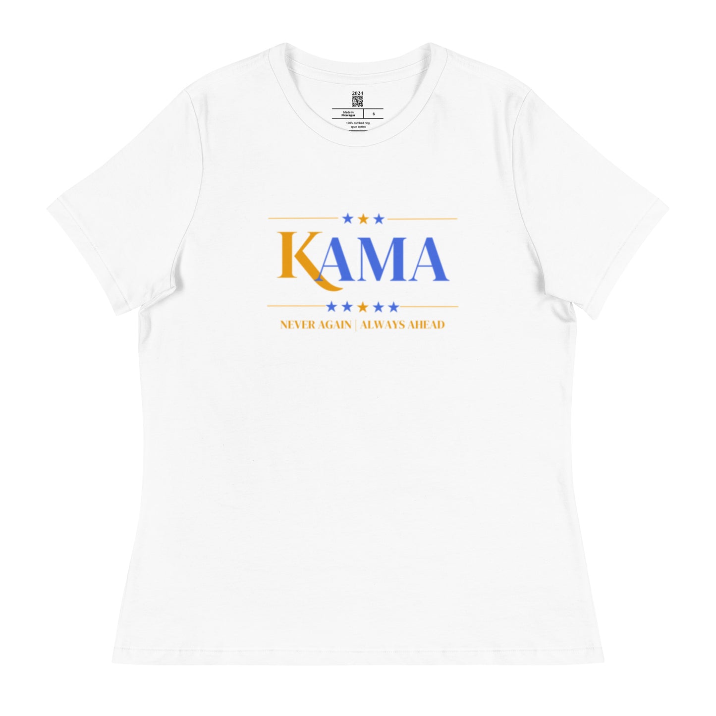 KAMA KEEP AMERICA MOVING AHEAD™ GOLD & BLUE NEVER AGAIN | ALWAYS AHEAD DIVINE COLLECTION SHIRT