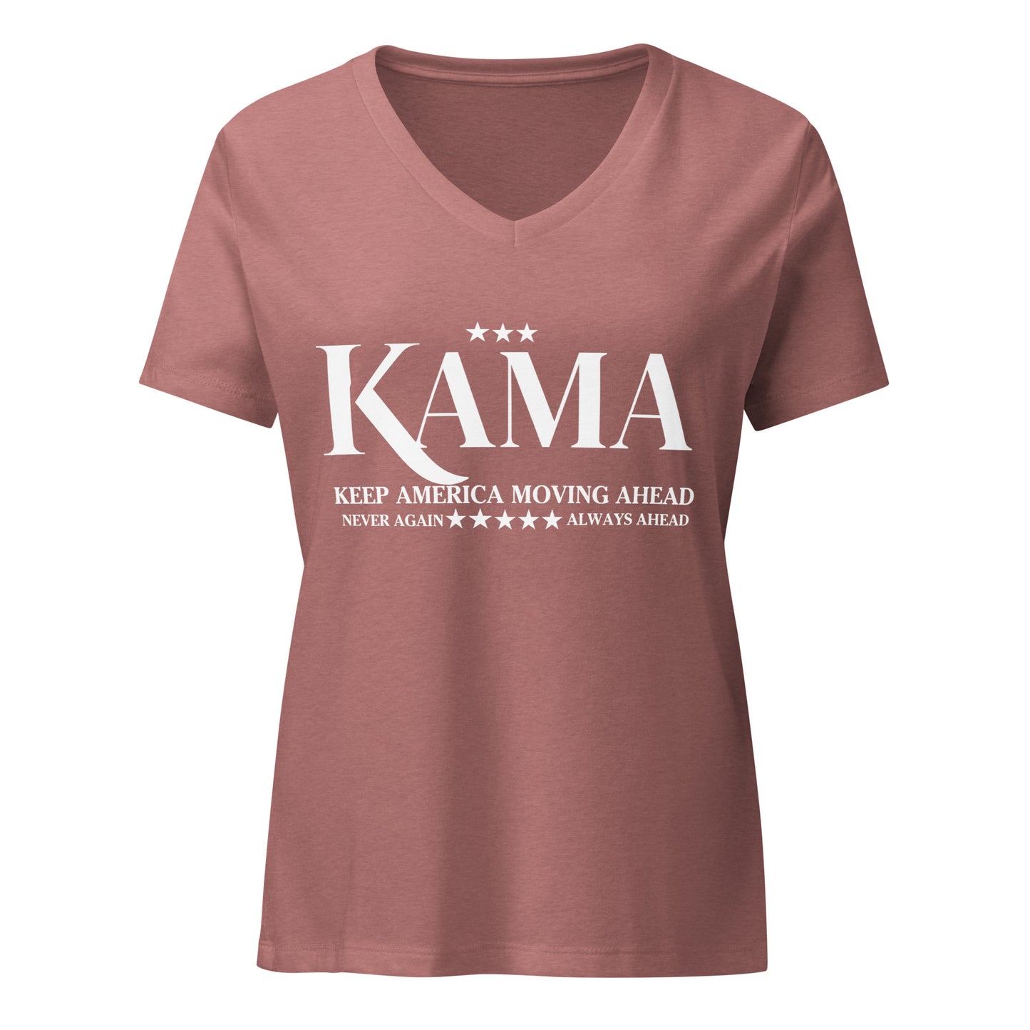 KAMA KEEP AMERICA MOVING AHEAD™ RELEXED V-NECK SHIRT