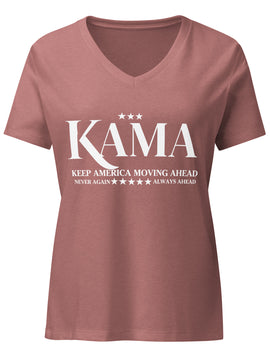KAMA KEEP AMERICA MOVING AHEAD™ RELEXED V-NECK SHIRT