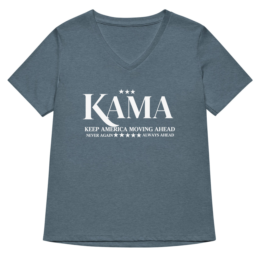 KAMA KEEP AMERICA MOVING AHEAD™ RELEXED V-NECK SHIRT