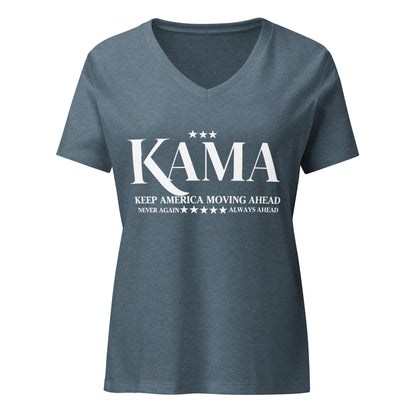 KAMA KEEP AMERICA MOVING AHEAD™ RELEXED V-NECK SHIRT