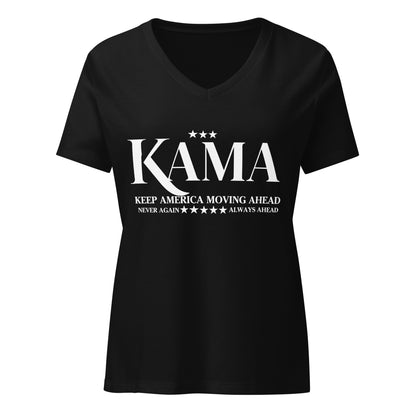 KAMA KEEP AMERICA MOVING AHEAD™ RELEXED V-NECK SHIRT